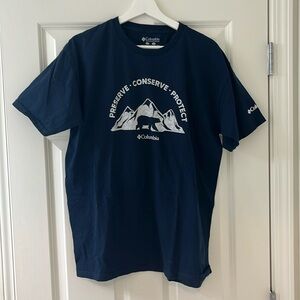 Columbia Mens Large Blue Conservation Tee